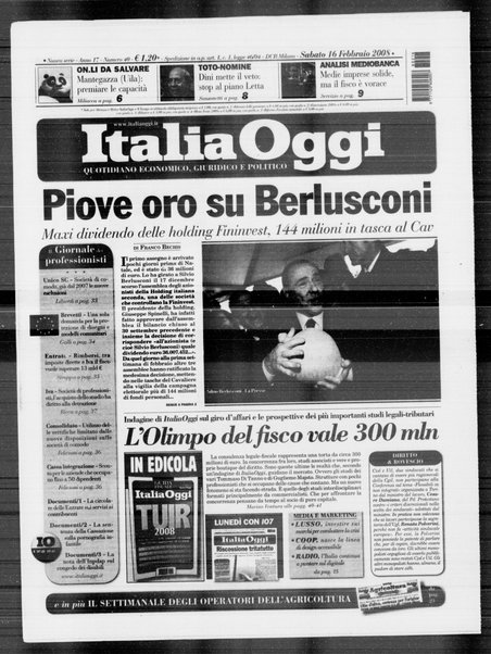 Italia oggi : quotidiano di economia finanza e politica